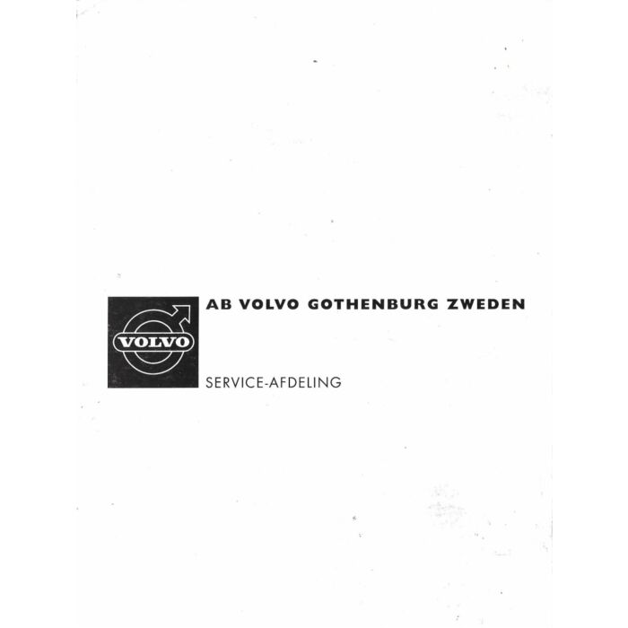 Volvo 120 Handleiding Nederlands