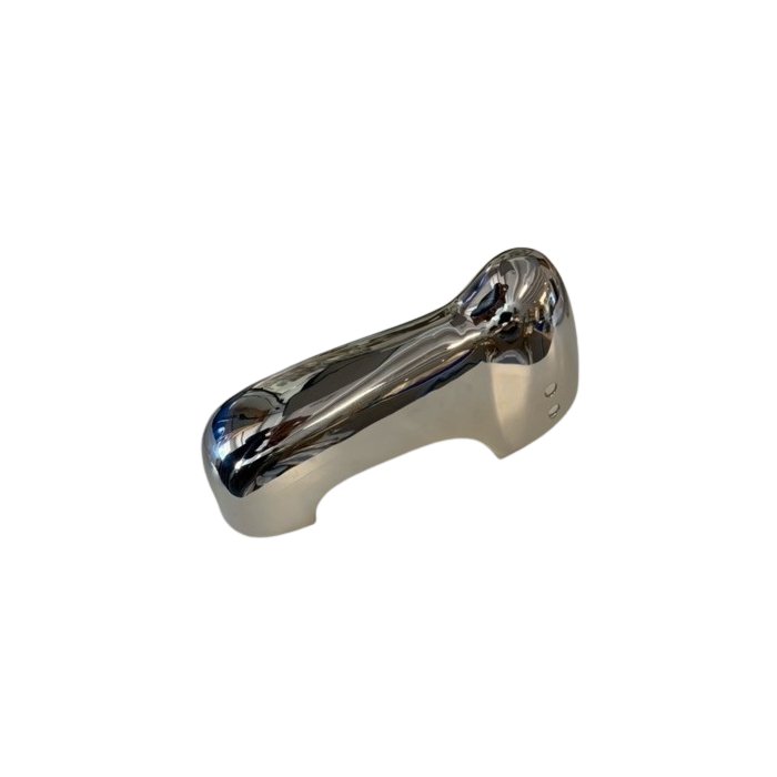 Volvo Bumper rozet PV444 + links achter RVS -ch 173459 met nummerplaat verlichting in tussendeel Volvo onderdeel nr 89493S