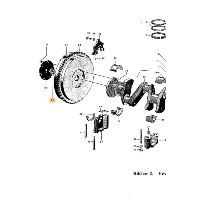 Volvo Lager dynamo gelijkstroom 6 volt + 12 volt Bosch achterste toplager b18 b20 Volvo onderdeel nr 11009