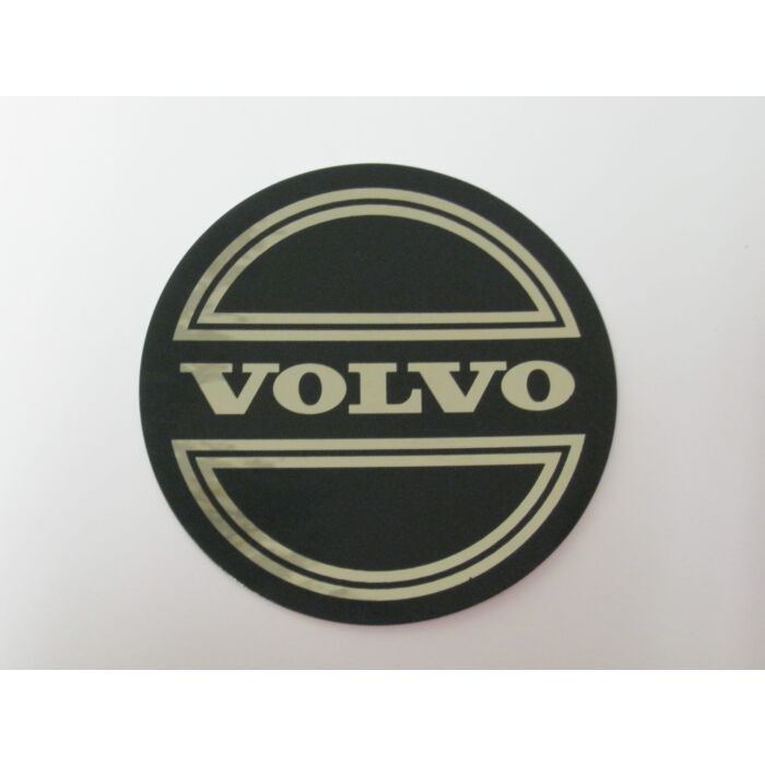 Sticker inchVolvoinch naafdop zwart op chroom 60mm