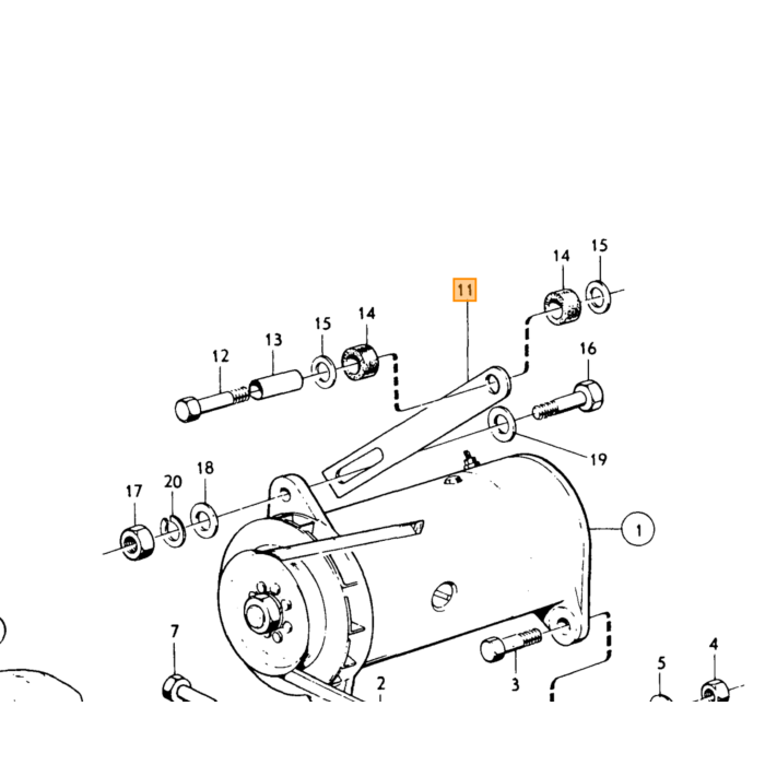 Volvo Schroef koplampring PV544-Duett-Amazon chrome Volvo onderdeel nr 115895