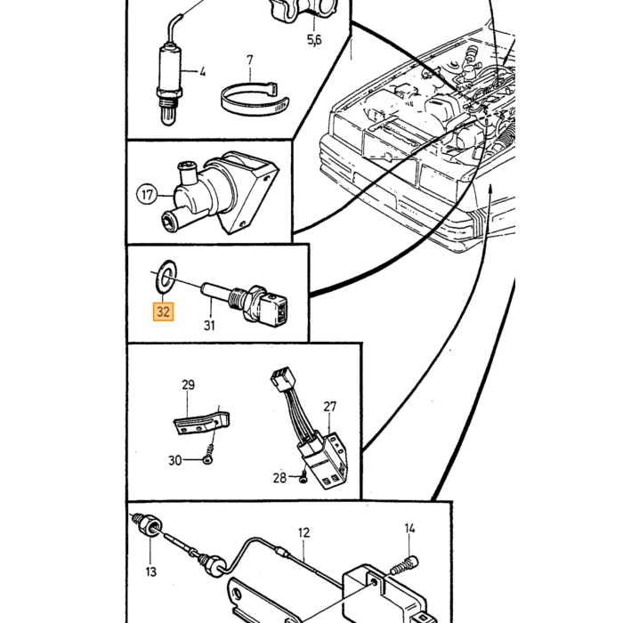 Volvo Koper ring voor drukleiding K tronic B19E+B21E+B23E/carterring B16 voor aftap plug ring turbo v70 c30 s80 xc90 pakking turbo 12 2x17 8x1 3 mm Volvo onderdeel nr 11994
