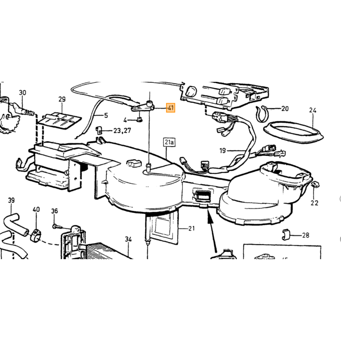 Volvo Clip verwarming kachel draad volvo 240 244 245 1979-1992 Volvo onderdeel nr 1211290 