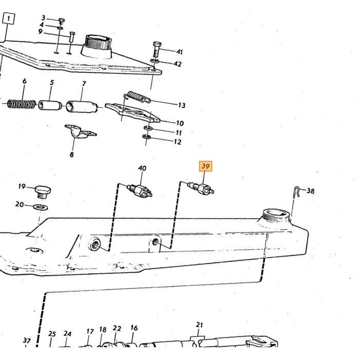 Volvo Schakelaar achteruit rij verlichting  M41 2 pens P1800ES 140 164  Volvo onderdeel nr 1212591