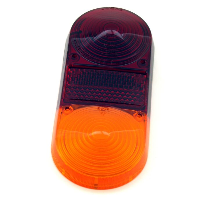 Glastulljus P1800 rött/gult (orange) tulljusglas (668399)