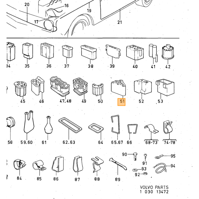 Volvo houder huis Volvo onderdeel nr 1212894