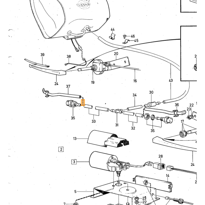 Volvo Ruitensproeierpomp 164 ch 102950+ niet meer leverbaar Volvo onderdeel nr 1213946