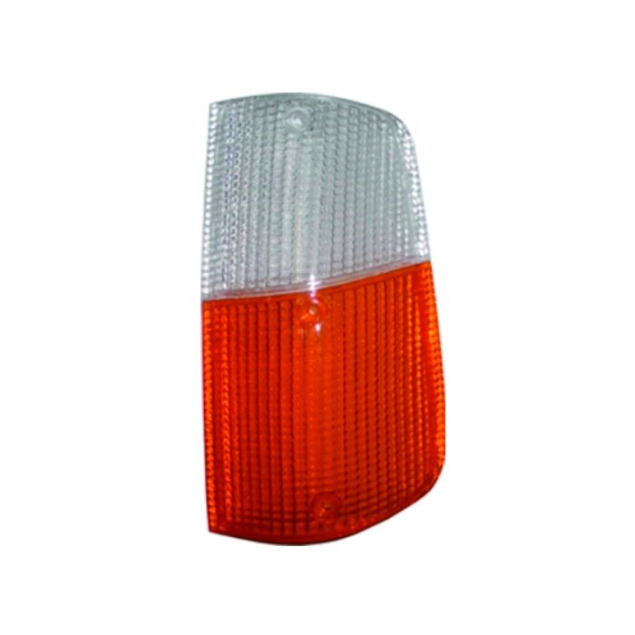 Glas knipperlicht 240+260 links oranje/wit -1980 richtingaanwijzerglas 3 schroef bev type Cibie  