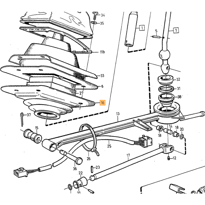 Volvo Hef strip versnellings pook 240+260+740+940 achteruit reverse M45+M46+M47+For Volvo Volvo onderdeel nr 1220894