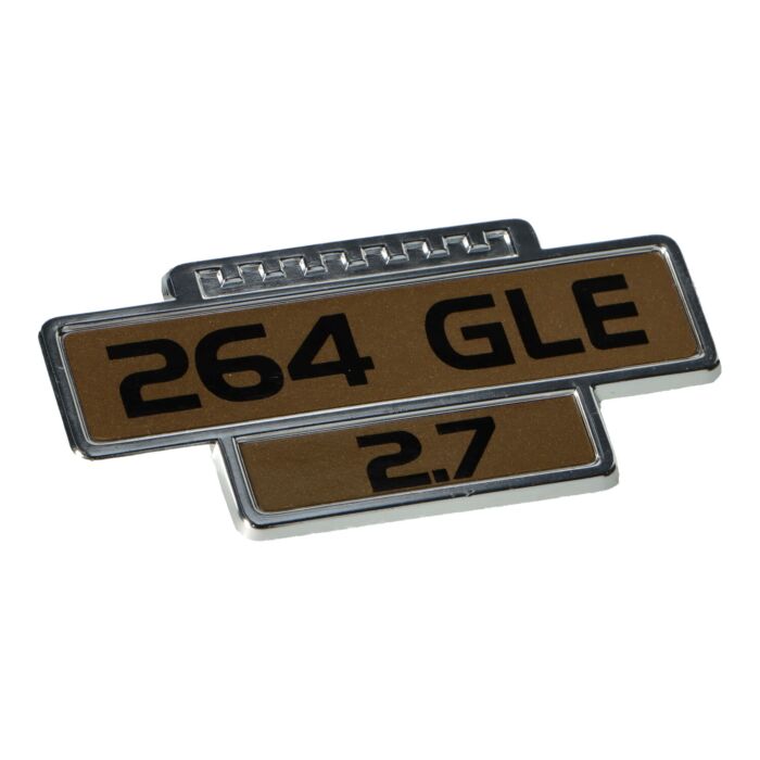 Embleem 264 2.7 voor op scherm goudkleurige achtergrond
