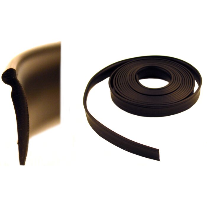 Rubber sierlijst voorruit 140+164+240+260 -1989 (gemonteerd aan de sierlijst) ORIG Volvo