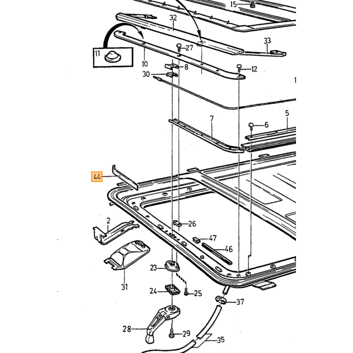 Volvo bevestiging Volvo onderdeel nr 1254757