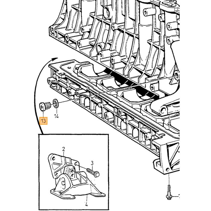 Volvo tapeind cilinderkop 240 260 740 760 diesel Volvo onderdeel nr 1257005