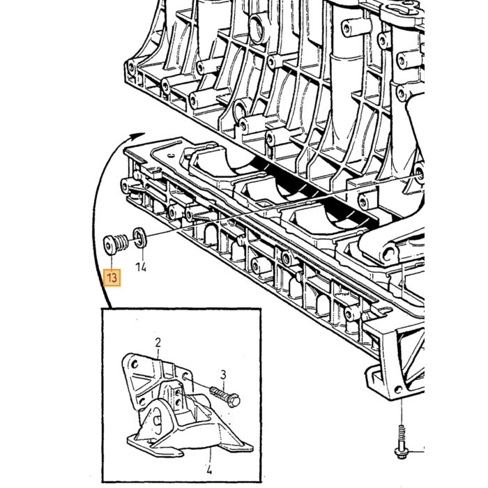 Volvo tapeind cilinderkop 240 260 740 760 diesel Volvo onderdeel nr 1257005