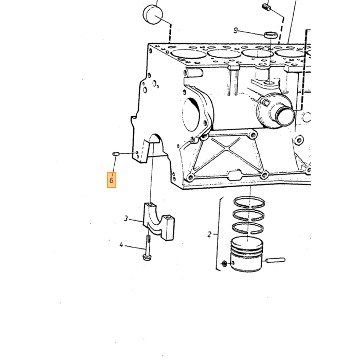Volvo tapeind cilinderkop 240 260 740 760 diesel Volvo onderdeel nr 1257005