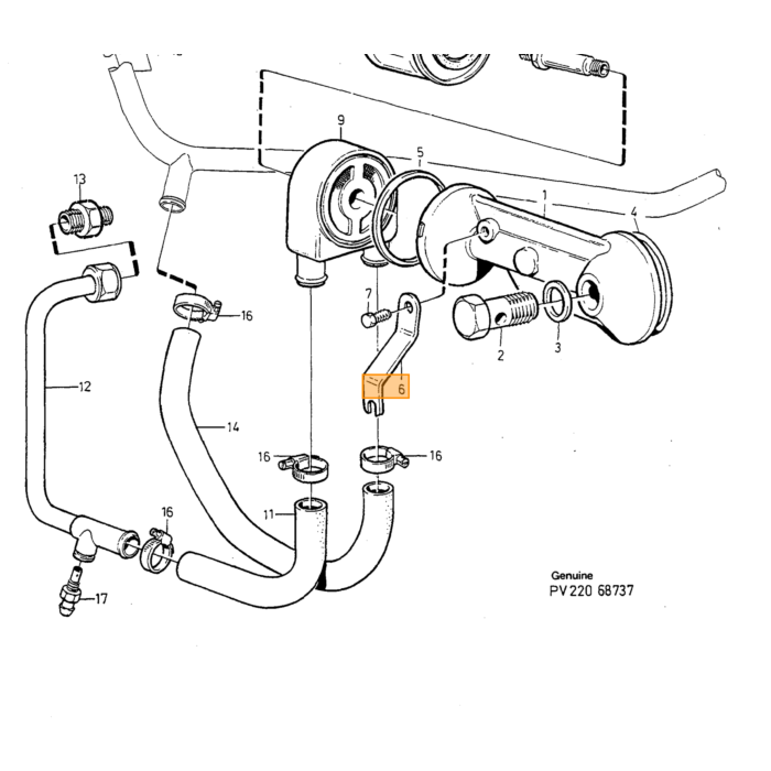 Volvo Radiale oliekeerring Krukas  riem zijde RING Volvo 240 740 760 780 850 :940 960 S70 V70 (-2000)  Volvo onderdeel nr 1257113