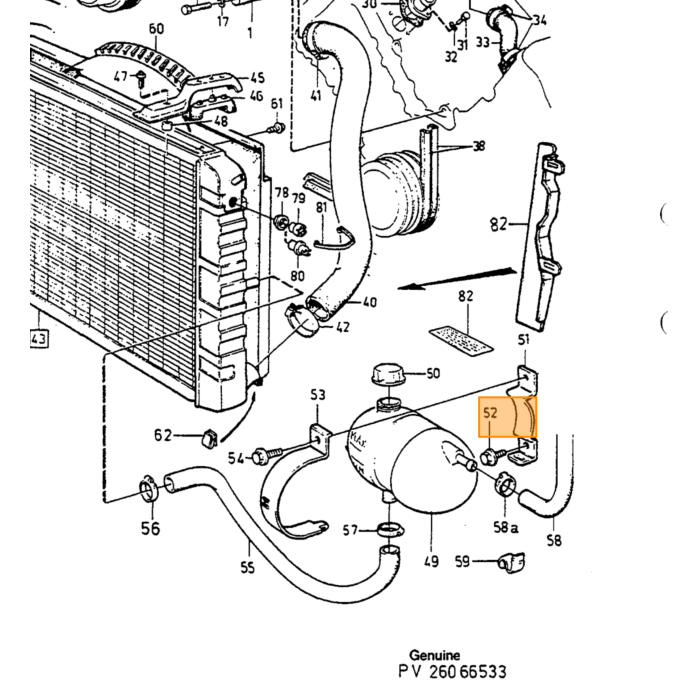 Volvo koelvloeistof pump Volvo onderdeel nr 1257185