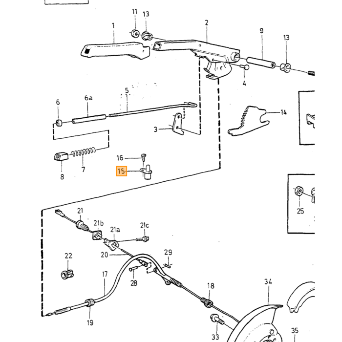 Volvo Schakelaar binnen verlichting achterklep contact 240+260 1979+ 740+940+S70+V70+V90 240 260 Volvo onderdeel nr 1258467
