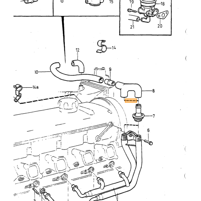 Volvo Lucht pulse klep B19+B21+B23+B230 pulse air Volvo onderdeel nr 1266665