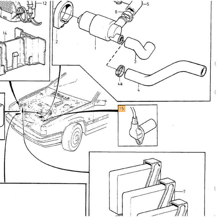 Volvo Pingel sensor 850  Volvo C70 (-2005) S70 V70 (-2000)  V70 XC (-2000) : Volvo onderdeel nr 1270492