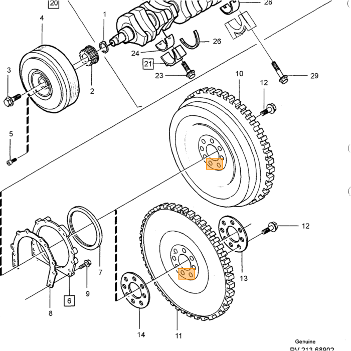 Volvo Bout Zuigerstang M9x1.25 Volvo 960 - S90 - V90 - 850 - V70 - S70 - C70 - XC70 - S40 - V40 (3531110) Volvo onderdeel nr 1271900