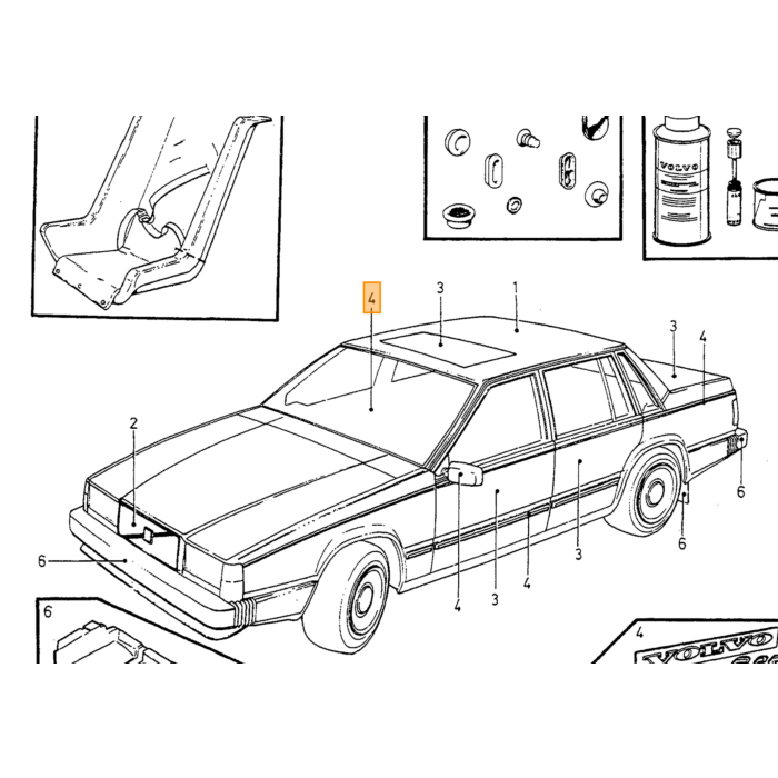 Volvo Klem wieldop naafdop zwart 240+260 voor wieldop 1272790 en 1272211 gebruikt (niet meer leverbaar) Volvo onderdeel nr 1272205
