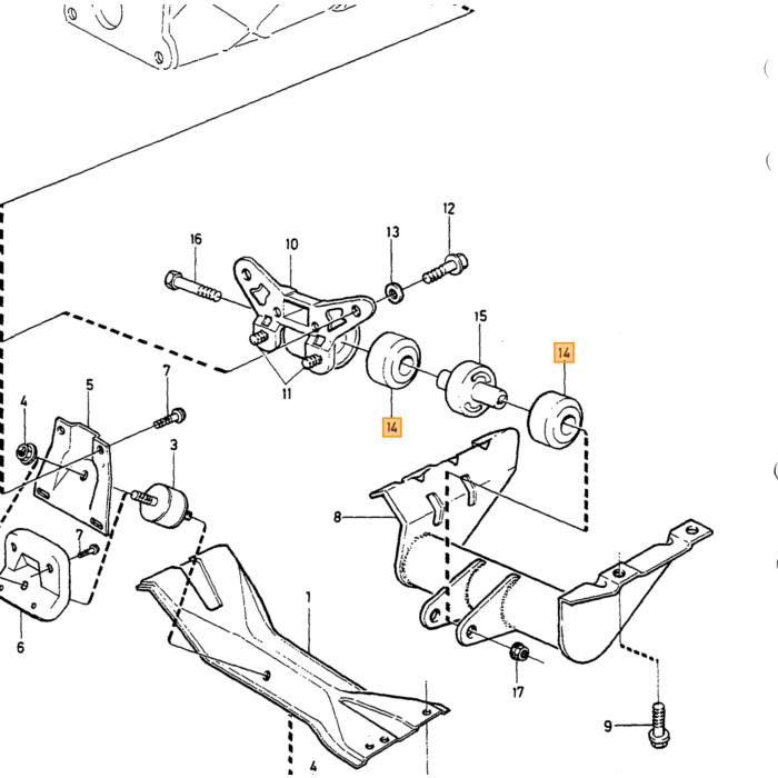 Volvo Versnellingsbak steunrubber automaat AW71  740+760+780 ( 2 st nodig) Volvo onderdeel nr 1273346