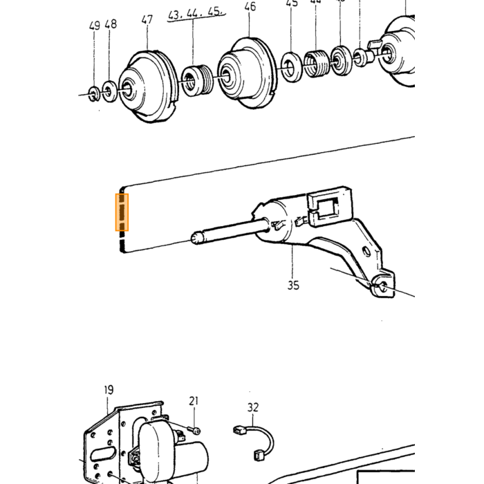 Volvo Choke kabel 240 242 244 245 740 760 1273809 B17 B19 B21 B23 B200 B230. Volvo onderdeel nr 1273809
