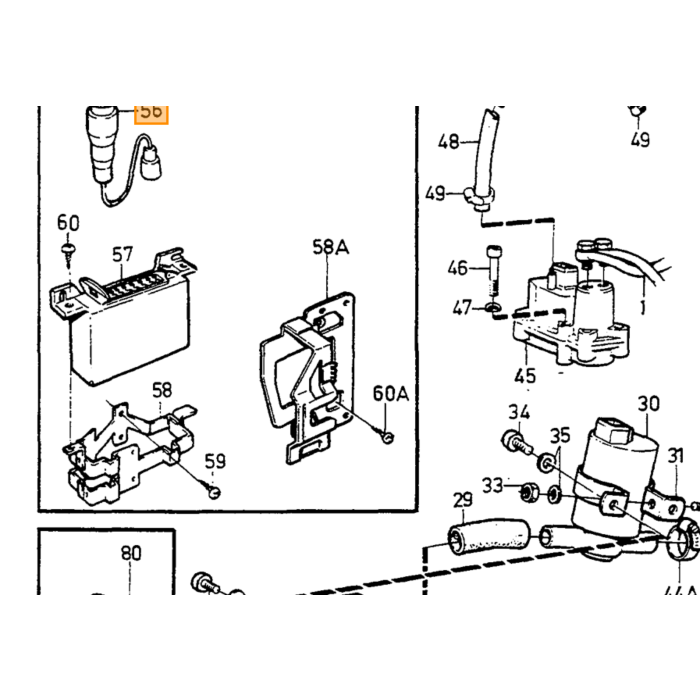 Volvo Lambda sonde 240+740 B21 b23 b28 1 draads 1980-1984 origineel Volvo  Volvo onderdeel nr 1274367