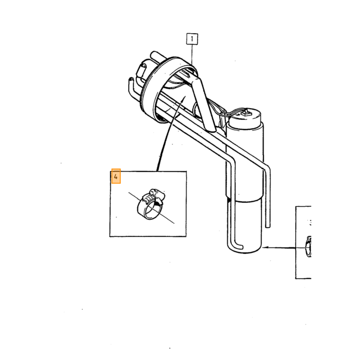 Volvo Benzinefilter in tank 740+760+940+960 inj eng 940 740 760 Volvo onderdeel nr 1274818