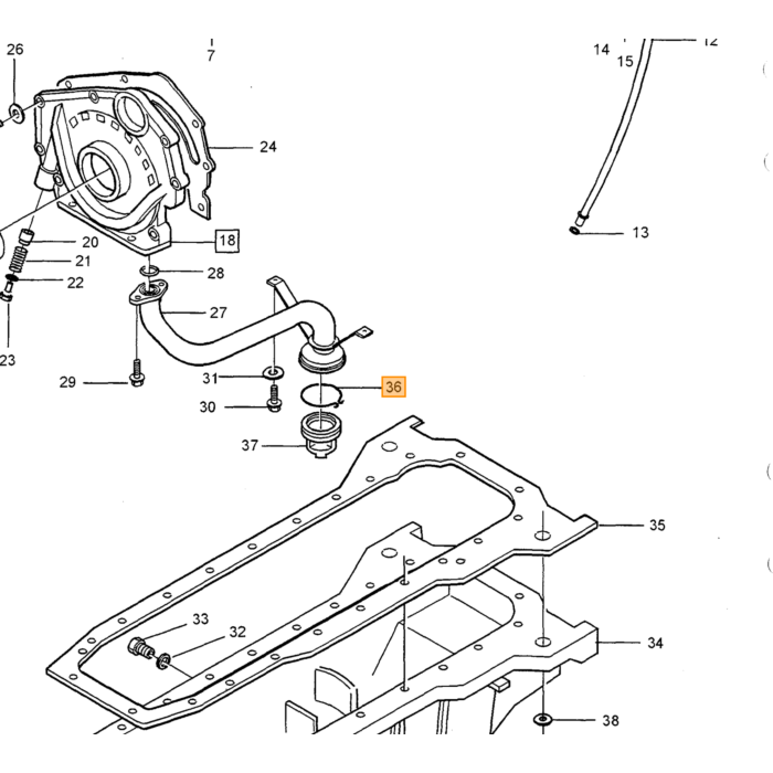 Volvo olie Leiding Volvo typeVolvo 850 : motor typeVolvo C70 (-2005) :  MotorNr motor typeVolvo S70 V70 V70XC (-2000) :  MotorNr motor type Volvo onderdeel nr 1275207