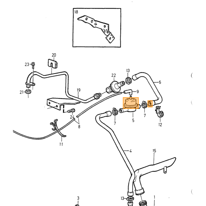 Volvo Luchtpompbevestiging rubber secundaire luchtpomp 850  900  C70 (-2005)  S70  V70 (-2000)  S90  V90 (-1998)  V70 XC (-2000 Volvo onderdeel nr 1275534