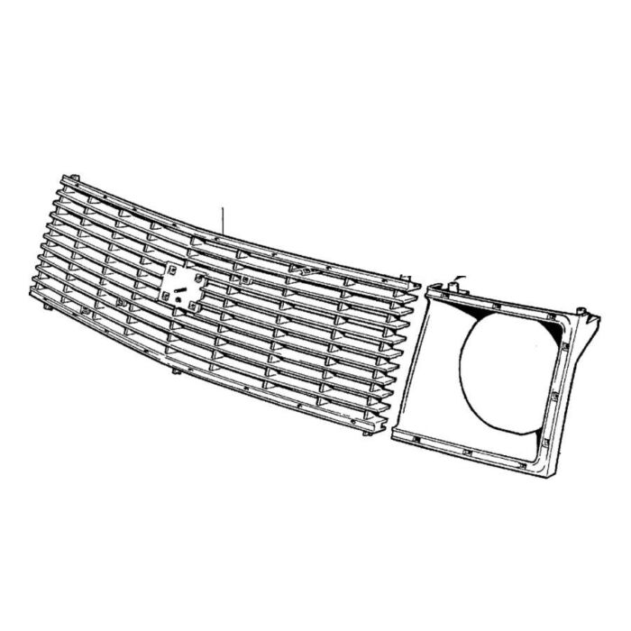 Volvo Frame links koplamp rand zwart 1978 240 rond Volvo onderdeel nr 1304089