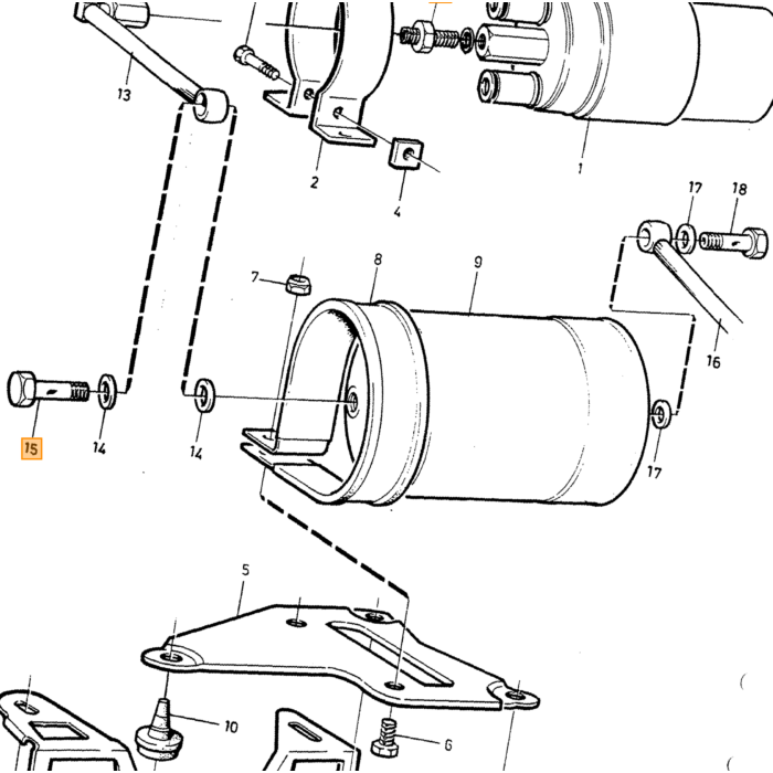Volvo Brandstof benzine Slang 240 260 740 940 760 780 Volvo onderdeel nr 1312257