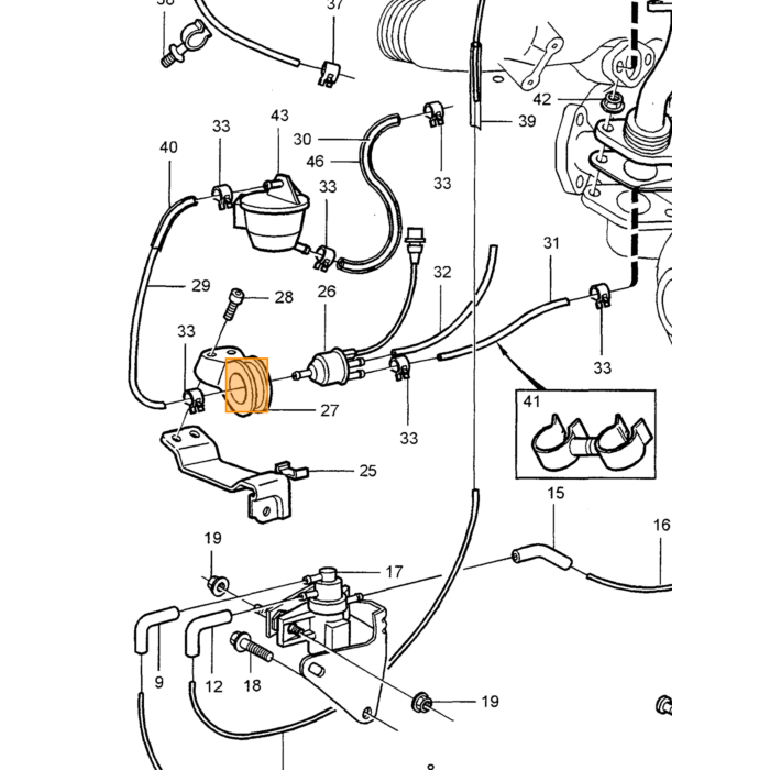 Volvo VACUUM TANK Volvo onderdeel nr 1317860