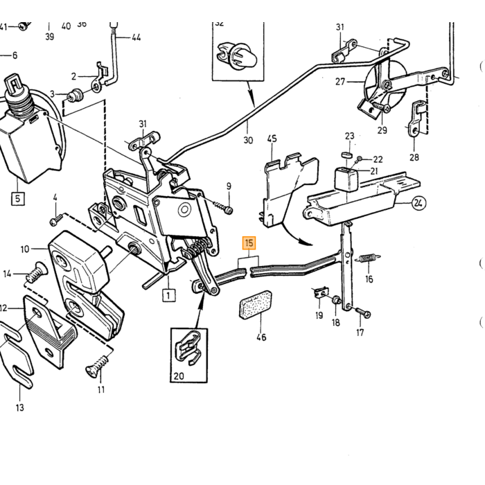 Volvo Deur portier Opener links Volvo onderdeel nr 1320314