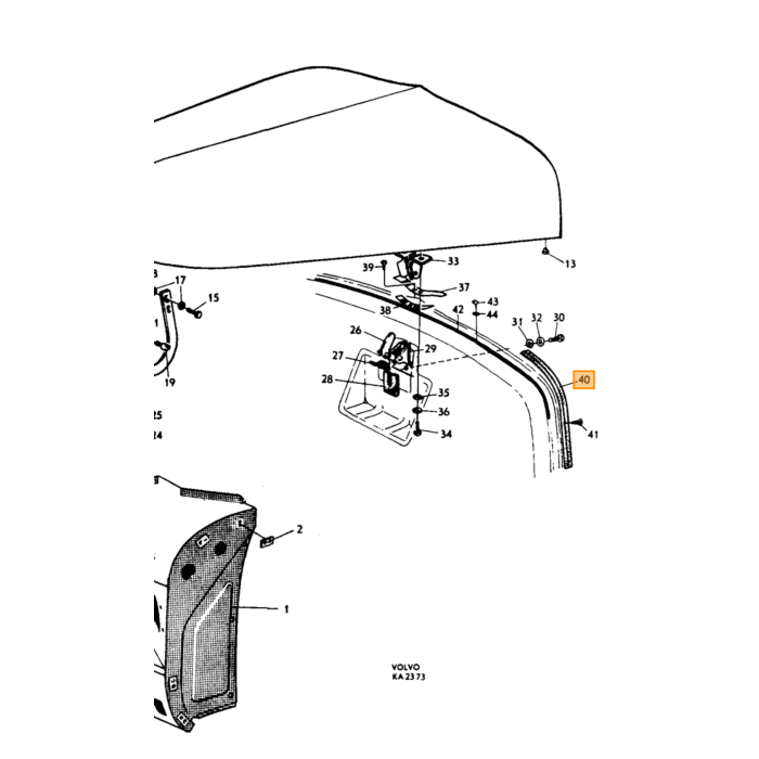 Volvo Canvas band PER METER motorkap PV 1947-60: 1.5m 1961-68: 0.6m PV 60 PV 831 Volvo onderdeel nr 13209