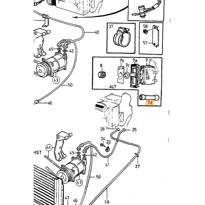 Volvo Schakelaar thermo zender airco 240+260 1979-1990 niet meer leverbaar Volvo onderdeel nr 1323460