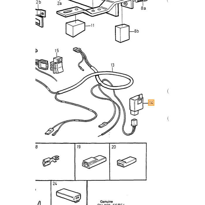 Volvo Relais koelventilator+radio ontstoring 740+760+780+940+960+ Volvo onderdeel nr 1323592