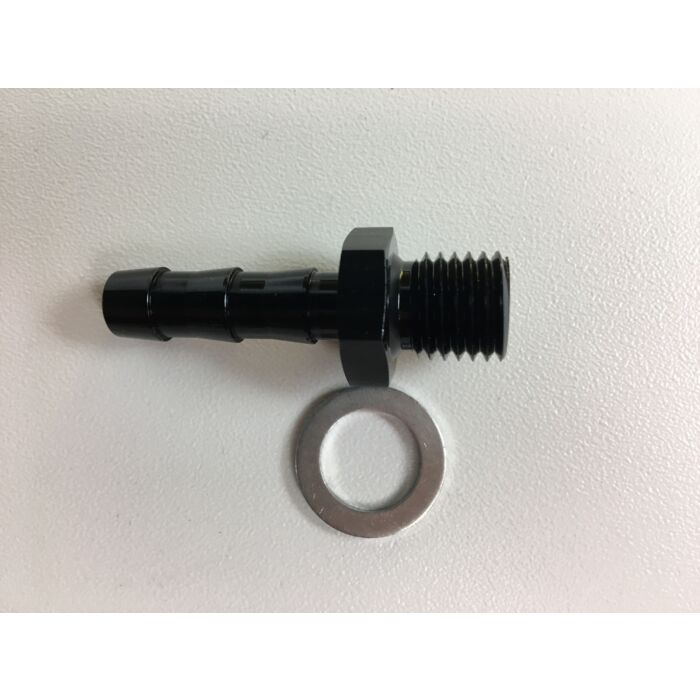 Volvo Nippel voor benzinepomp met Volvo P1800  240 zonder klep voor aansluiten met slang Volvo onderdeel nr 1326899N