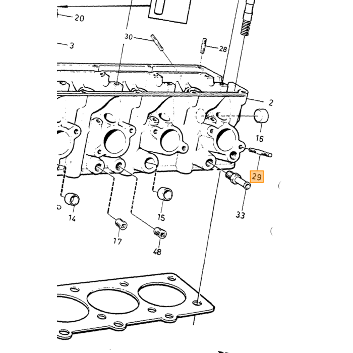 Volvo motor Steun links Volvo onderdeel nr 1329560