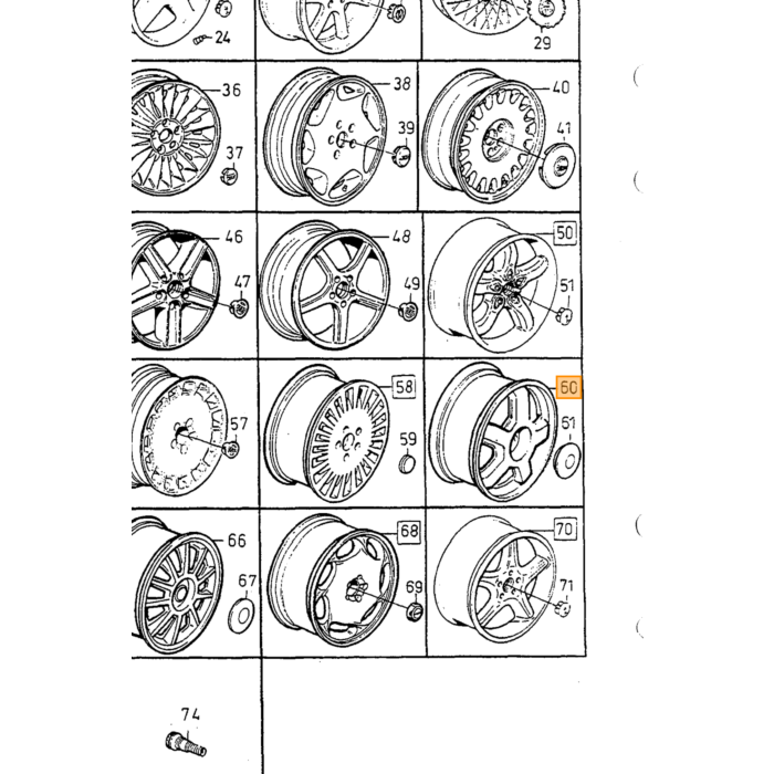 Volvo Velg volvo 740 760 940 960  10 Spoke Nova /sirius Alloy Volvo onderdeel nr 1329603