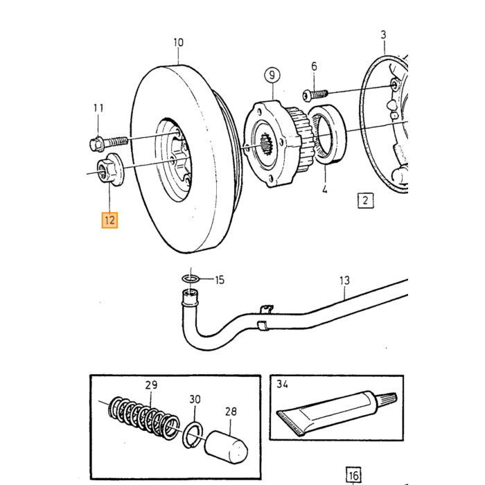 Volvo Rubber ring O-Ring keerring B234 F oliepomp buis/leiding Volvo onderdeel nr 1332698