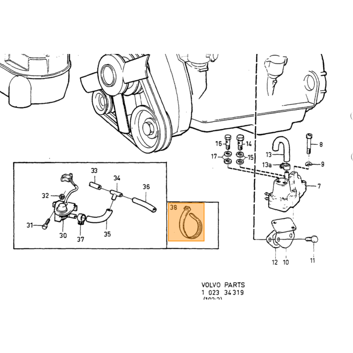 Volvo Solenoide carburateur - electro magnetische klep 1 pens 240+740+760afslag ventiel Pierburg SU ZS   Volvo onderdeel nr 1336381