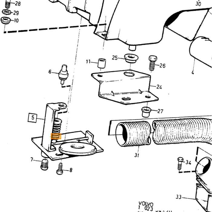 Volvo Luchtfilter 740+940 B200 B230 B280 B234 AEFK vierkant 28x20x5cm 740 V90 S90 940 960 780 OEM ref 9161033 Volvo onderdeel nr 1336397
