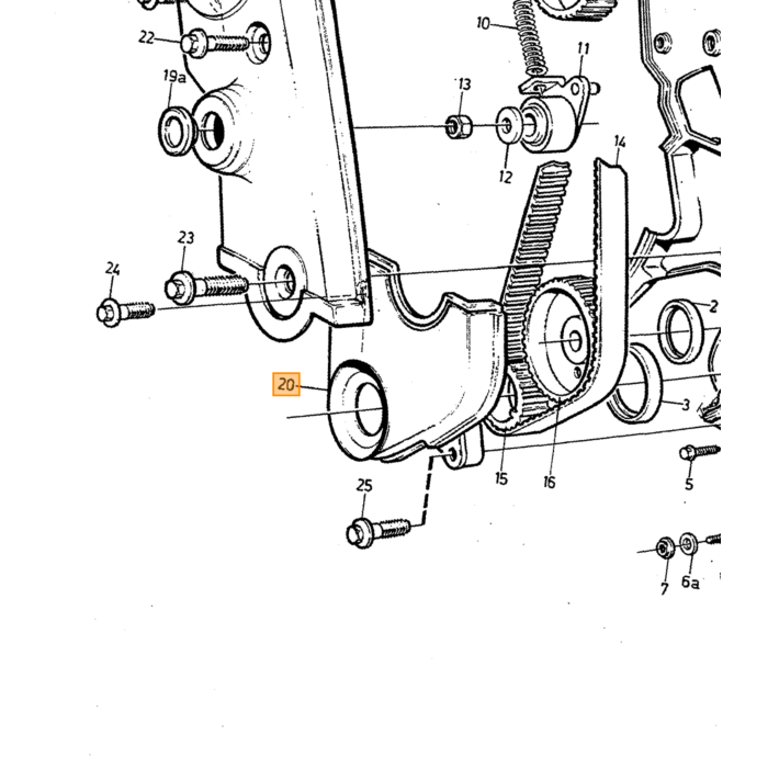 Volvo revet Volvo type 240 740 760 780  940 960 : motor type Volvo onderdeel nr 1336822