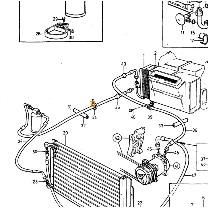 Volvo Bevestiging airco pomp beugel Volvo 240 740 760 780 niet meer leverbaar  Volvo onderdeel nr 1336942