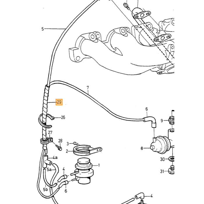 Volvo kabel Spiral Volvo onderdeel nr 1346888