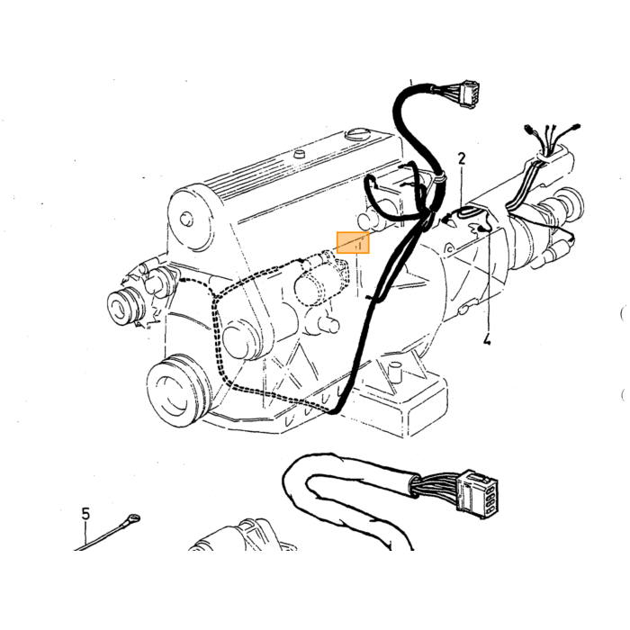 Volvo Chassis massa kabel Volvo onderdeel nr 1348043