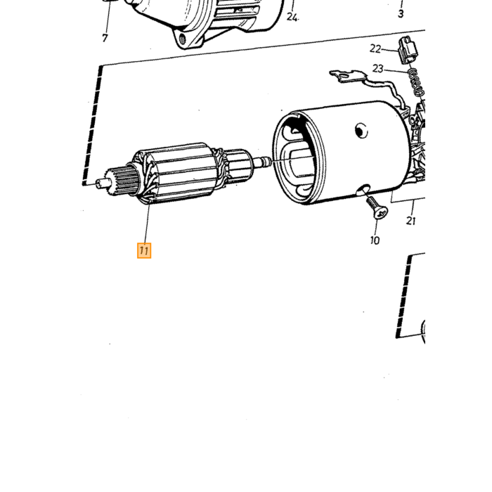 Volvo Startmotor VOLVO 850 960 Volvo onderdeel nr 1363912